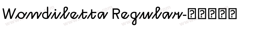 Wondiletta Regular字体转换